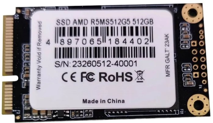 

Накопитель SSD mSATA AMD R5MS512G5 Radeon R5 512GB SATA 6Gb/s 3D TLC 553/480MB/s IOPS 81K/57K, R5MS512G5