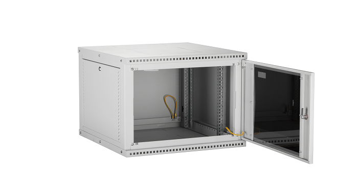 

Шкаф настенный 19", 12U TLK TWI-126045-R-G-GY стеклянная дверь, Ш600хВ569хГ450мм, 1 пара монтажных направляющих, серый, TWI-126045-R-G-GY