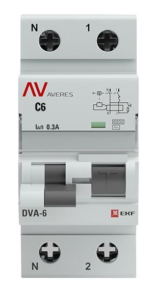 фото Автомат дифференциальный EKF rcbo6-1pn-6C-300-ac-av в Перми