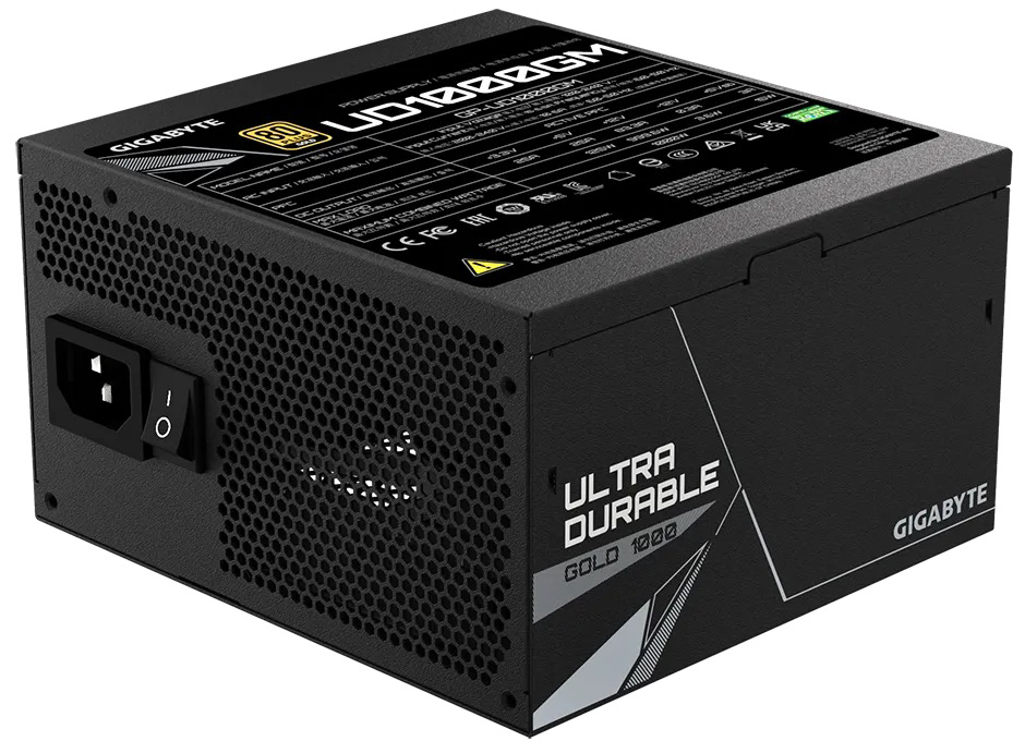 

Блок питания ATX GIGABYTE UD1000GM 1000W, 80+ gold, APFC, 120mm fan RTL, UD1000GM