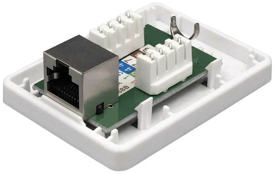 

Розетка настенная SUPRLAN 10-0352-1 накладная RJ45 1 кат.6 FTP белый, 10-0352-1
