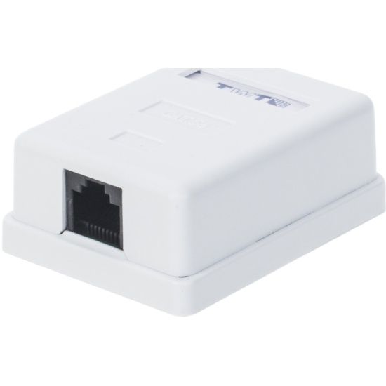 

Компьютерная розетка настенная TWT TWT-SM1-45-WH 1 порт RJ-45, категории 5е, белая, TWT-SM1-45-WH