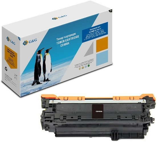

Картридж GG-CE400A Cartridge G&G for HP CLJ M551/M575/M570; Canon LBP7780, with chip (5 500), GG-CE400A