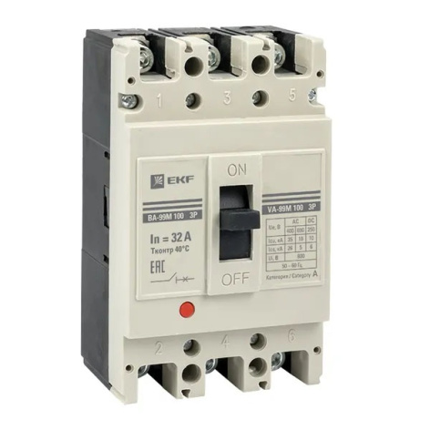 фото Автоматический выключатель в литом корпусе  EKF mccb99-100-32m-ma в Уфе