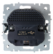 фото Розетка с заземлением IEK BR-R14-16-U21-D21-K46