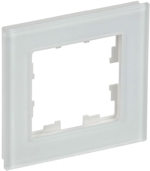 

Рамка одинарная IEK BR-M12-G-31-K01 BRITE РУ-1-2-Бр Стекло Белый матовый, BR-M12-G-31-K01