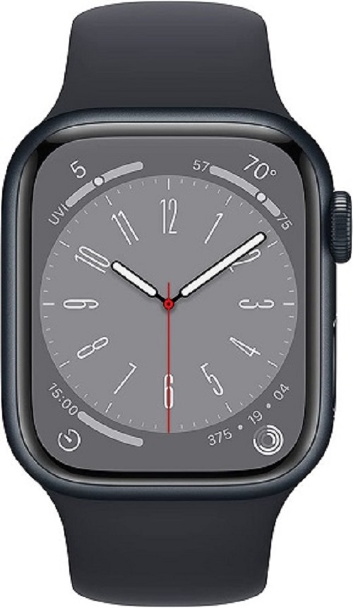 

Часы Apple Watch Series 8 GPS 41mm Midnight Aluminum Case with Midnight Sport Band - M/L, Watch Series 8 GPS 41mm
