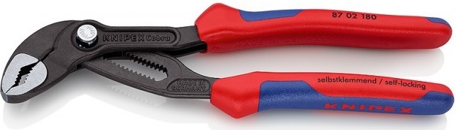 

Клещи Knipex KN-8702180 переставные с фиксатором 42мм (1 1/2дюйм) под ключ 36мм L-180мм Cr-V 2-компонентные рукоятки сер., KN-8702180