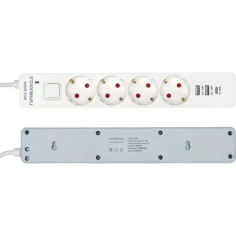 фото Сетевой фильтр  Гарнизон EPS-OP-4-CU2-W-2 в Омске