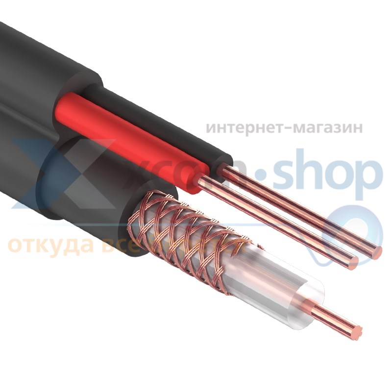 

Кабель Rexant ККСВ-П + 2х0.5мм., 305м., черный 01-4004, ККСВ-П + 2х0.5мм., 305м., черный