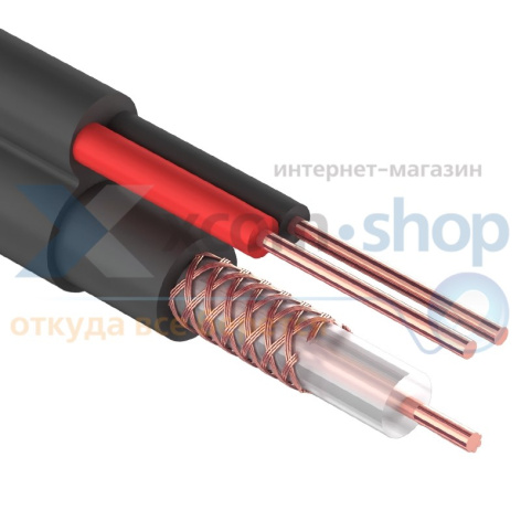 фото Кабель  Rexant ККСВ-П + 2х0.5мм., 305м., черный в Перми