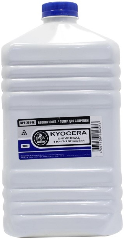 

Тонер B&W (Black&White) KPR-201-1K для Kyocera Universal (TK-17/18/1xx/3xx/4xx) (фл. 1кг) Premium Tomoegawa фас.Россия, KPR-201-1K