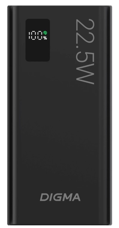 

Аккумулятор внешний портативный Digma DGPF30A 30000mAh QC3.0/PD3.0 22.5W 3A 4xUSB-A/USB-C черный, DGPF30A