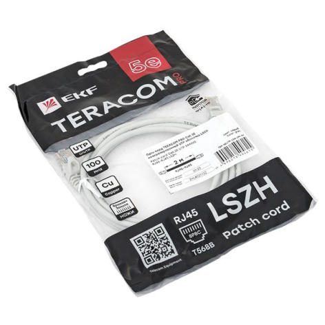 фото Кабель патч-корд  EKF TRP-5EUTP-LSH-2M-GY в Екатеринбурге