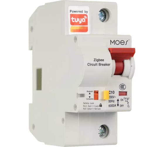 

Автоматический выключатель Moes ZCB-SC-1P10 Zigbee circuit breaker 1P 10A, ZCB-SC-1P10