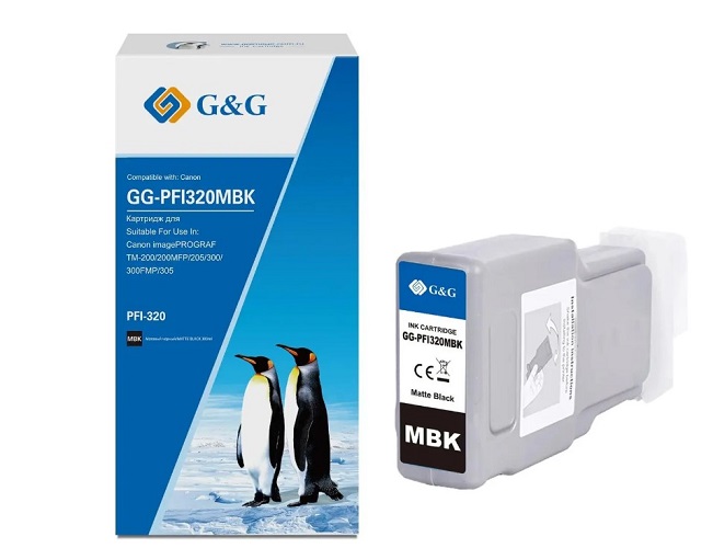 

Картридж струйный G&G GG-PFI320MBK PFI-320MBK черный матовый (300мл) для Canon imagePROGRAF TM-200/200MFP/205/300/300MFP/305, GG-PFI320MBK