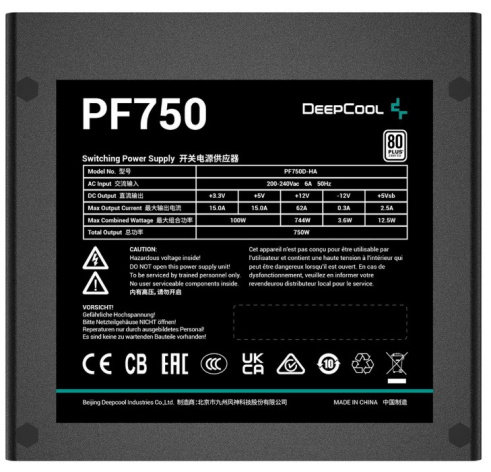 фото Блок питания ATX Deepcool R-PF750D-HA0B-WDEU в Екатеринбурге