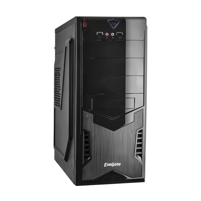 

Корпус ATX Exegate CP-601 EX261451RUS miditower, CP500W, 80mm, 2*USB, Audio, black, CP-601
