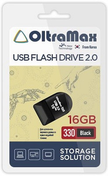 фото Накопитель USB 2.0 16GB OltraMax OM-16GB-330-Black в Челябинске