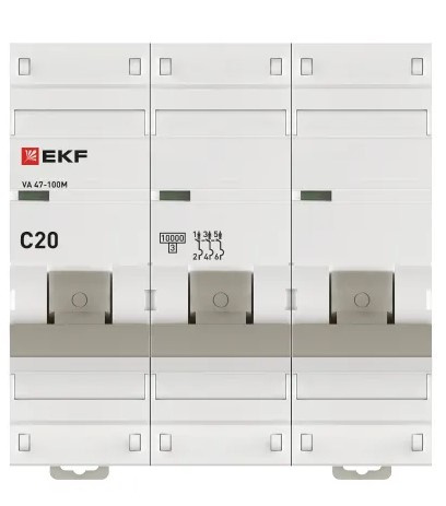 фото Автоматический выключатель  EKF mcb47100m-3-20C-pro в Перми