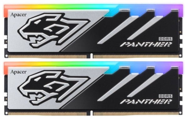 

Модуль памяти DDR5 32GB (2*16GB) Apacer Panther RGB AH5U32G52C5229BAA-2 PC5-41600 5200MHz CL40, Panther RGB