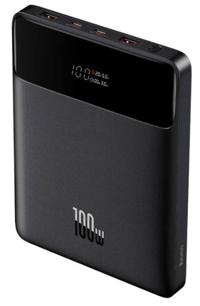 

Аккумулятор внешний портативный Baseus Blade High Power Digital Display PPBL000201 20000mAh 100W Black, (кабель Type-C to Type-C 100W(20V/5A) 1m Black, Blade High Power Digital Display