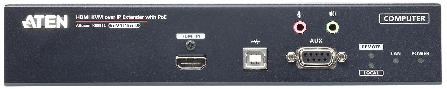

Удлинитель Aten KE8952T-AX передатчик, KVM USB HDMI+AUDIO+RS232, 10км при прямом подкл через SFP/неогранич.при подкл через LAN, GigabitEthernet (TCP/I, KE8952T-AX