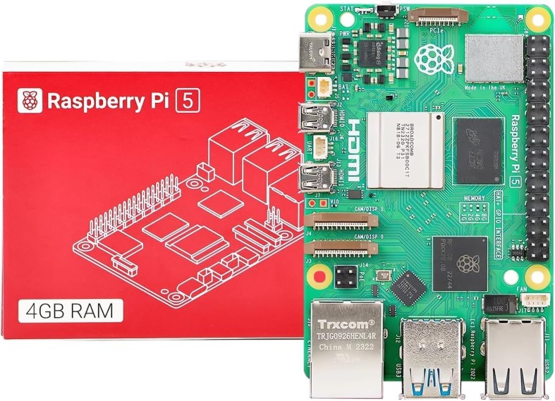 

Микрокомпьютер Raspberry Pi 5 4GB Broadcom BCM2712 ARM Cortex-A76 @ 2.4GHz, 2 x USB 3.0, 2 x USB 2.0, Wi-Fi, Bluetooth, 5 4GB