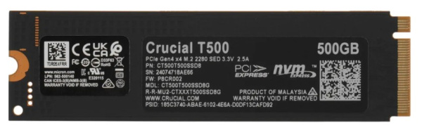 фото Накопитель SSD M.2 2280 Crucial CT500T500SSD8 (УЦЕНЕННЫЙ) в Перми