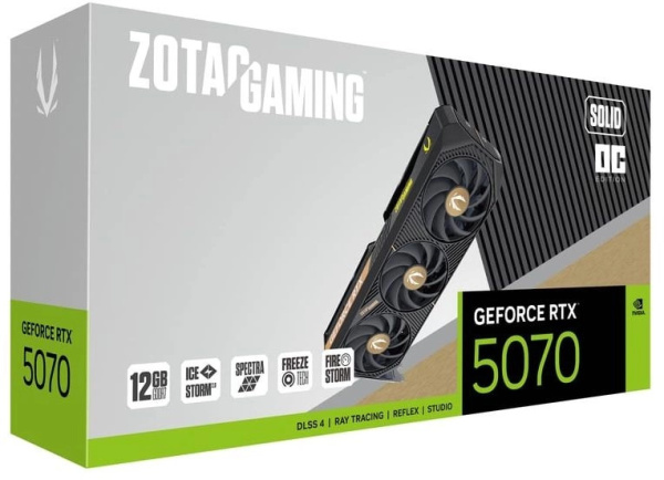 фото Видеокарта Zotac GeForce RTX 5070 SOLID OC (ZT-B50700J-10P) в Уфе