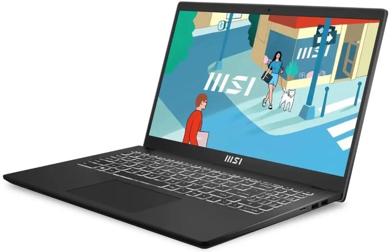 

Ноутбук MSI Modern 15H 9S7-15H411-096 i5-13420H/16GB/512GB SSD/Iris Xe Graphics/15.6" FHD IPS/WiFi/BT/cam/DOS/black, Modern 15H