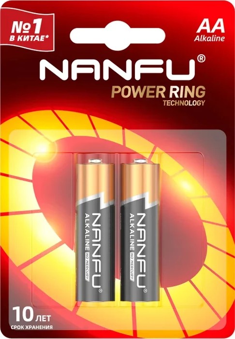 

Батарейка Nanfu LR6 2B AA (2шт.), LR6 2B