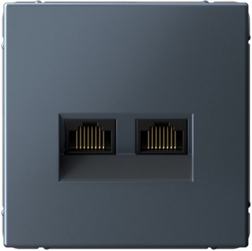 

Розетка компьютерная Systeme Electric GAL000788 ArtGallery двойная RJ45+RJ45, кат.6А, механизм, Грифель, GAL000788