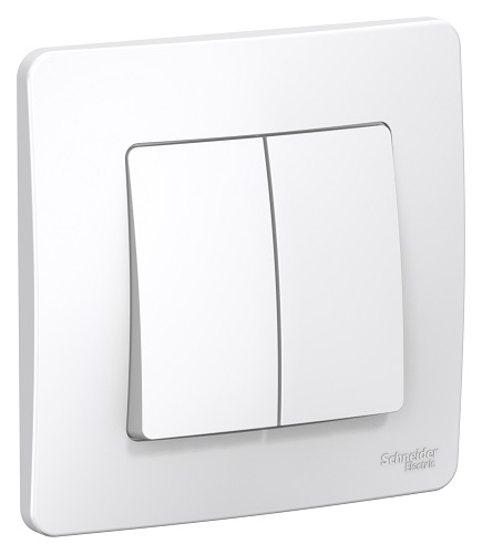 

Переключатель Schneider Electric BLNVS106601 2-клавишный, 10А, 250B (белый) внутр, BLNVS106601