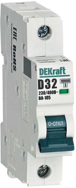 Изображение товара Автоматический выключатель DEKraft 13204DEK 1П 32А D IP20