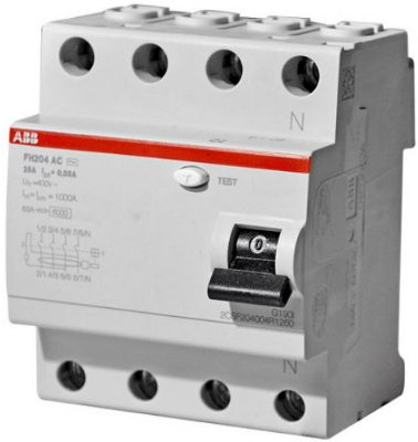 

УЗО ABB 2CSF204004R1250 FH204AC 4P 25A 30mA (AC), 2CSF204004R1250