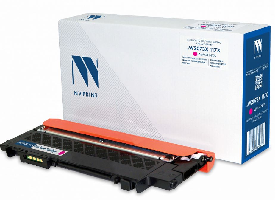 

Картридж NVP NV-W2073X-117X-M для HP Color LJ 150/150A/150NW/178NW/179MFP (1300k), magenta, NV-W2073X-117X-M