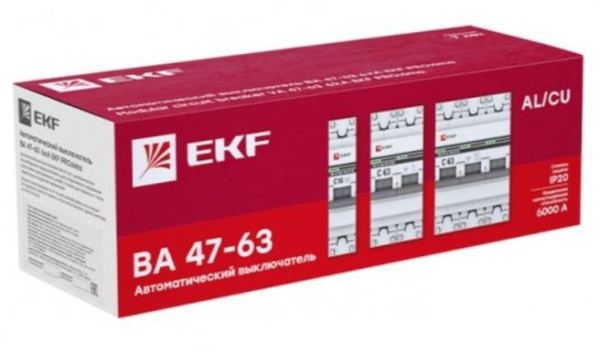 фото Автоматический выключатель EKF mcb4763m-6-3-40C-pro