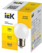 фото Лампа IEK LLE-G60-3-230-WW-E27