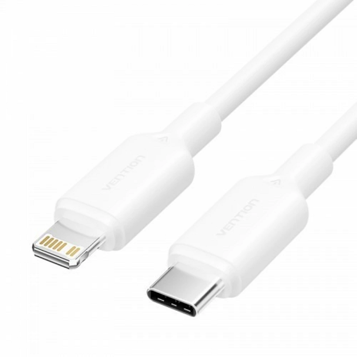 

Кабель Vention LAKWF USB 2.0 CM/Lightning 8M для iPad/iPhone 3A - 1м. Белый, LAKWF