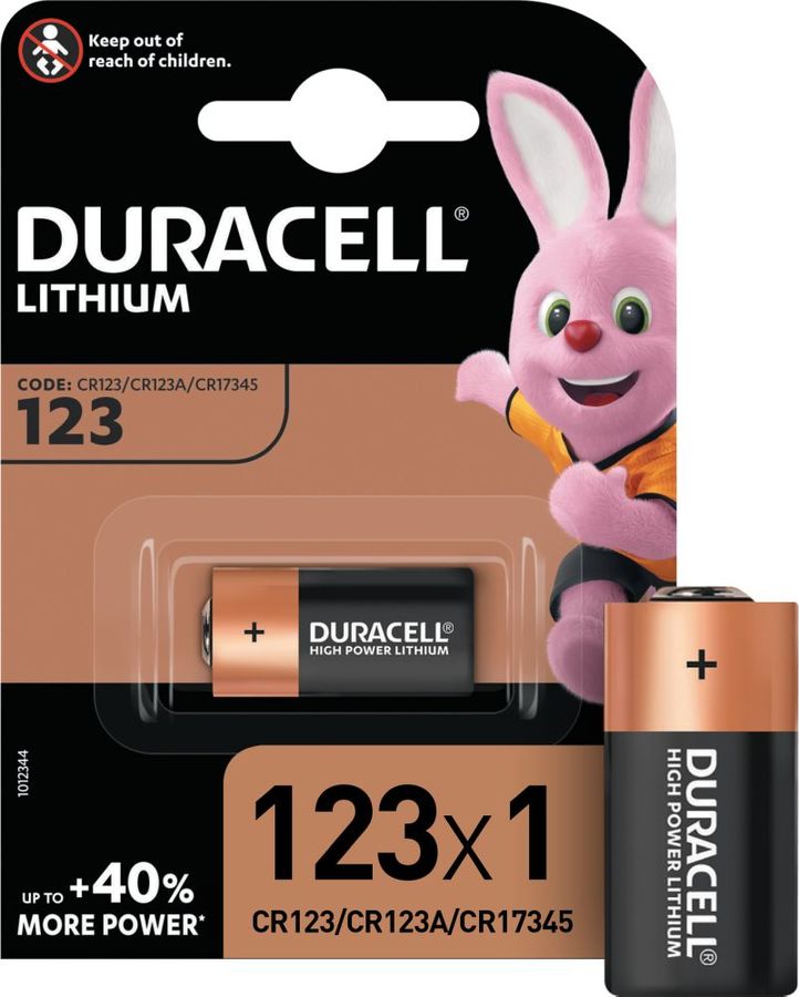 

Батарейка Duracell CR123 LITHIUM 1шт, CR123 LITHIUM