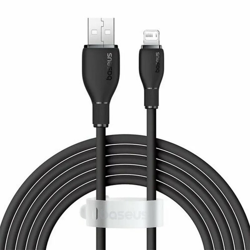 

Кабель интерфейсный Baseus P10355700111-01 Pudding Series Fast Charging USB to Lightning 2.4A 2m Cluster Black (передача данных: 480 Мбит/с, поддержка, P10355700111-01