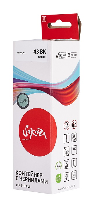 

Картридж струйный Sakura 4698C001 (43 BK) для Canon PIXMA G540/G640, водорастворимый тип чернил, черный, 3800 к., 4698C001 (43 BK)
