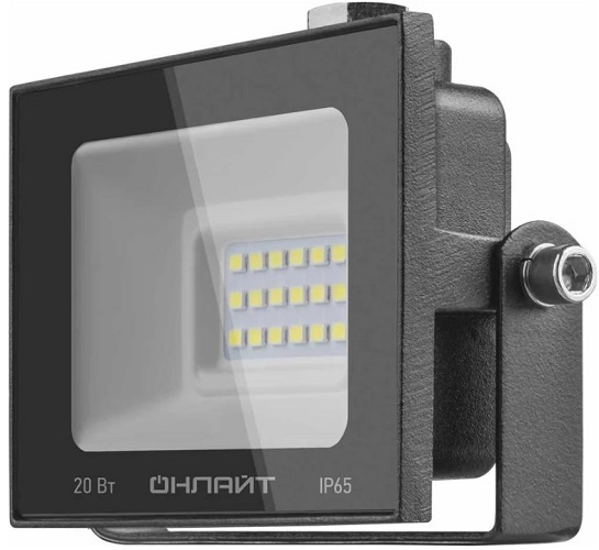 

Прожектор светодиодный ОНЛАЙТ 61946 OFL-20-4K-BL-IP65-LED 20Вт 4000К IP65 1600лм черн., 61946
