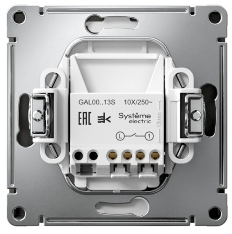 фото Выключатель одноклавишный с подсветкой  Systeme Electric GAL001413S в Красноярске