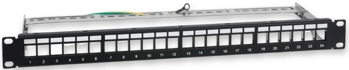 

Патч-панель Cabcoil MPP24 19" 24 порта, 1U, UTP, с задним кабельным организатором, MPP24