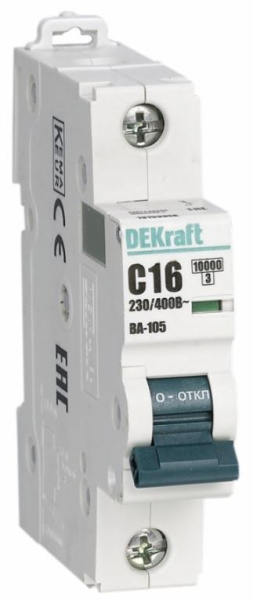 Изображение товара Автоматический выключатель DEKraft 13111DEK для защиты цепей 63 А IP20