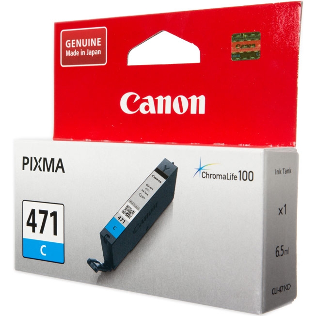 

Картридж Canon CLI-471 C 0401C001 для MG5740, MG6840, MG7740. Голубой. 320 страниц., CLI-471 C