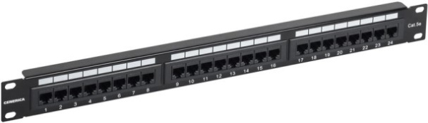 фото Патч-панель 19", 24xRJ45, UTP, Кат. 5е ITK PP24-1UC5EU-K05-G в Уфе
