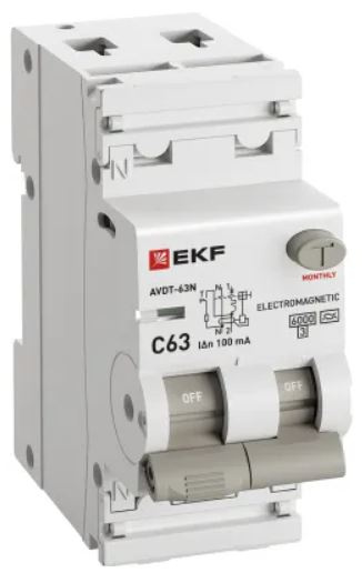 фото Автомат дифференциальный EKF D63N26MA63C100 в Челябинске
